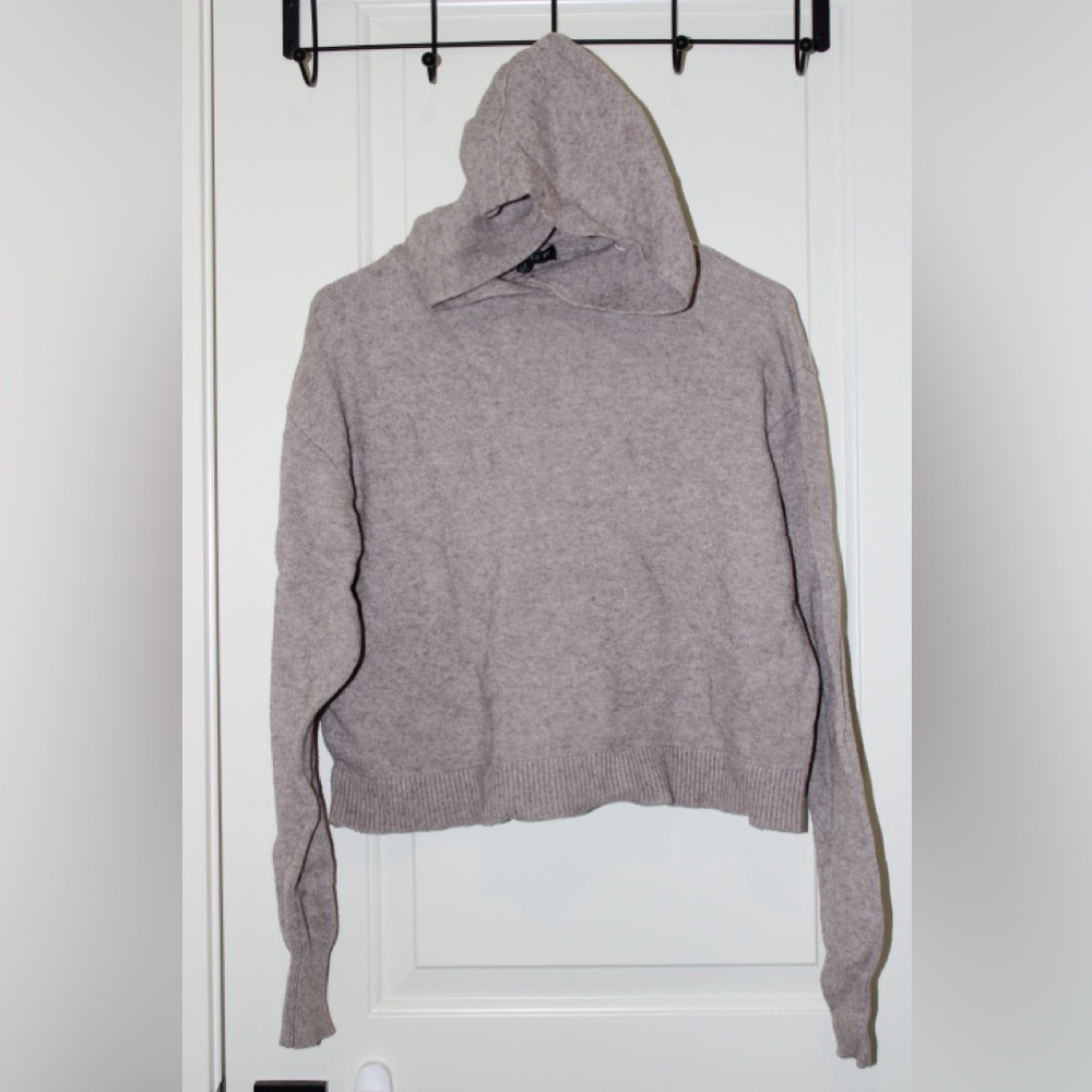 Poof! Heathered Gray Cowl Neck Sweater